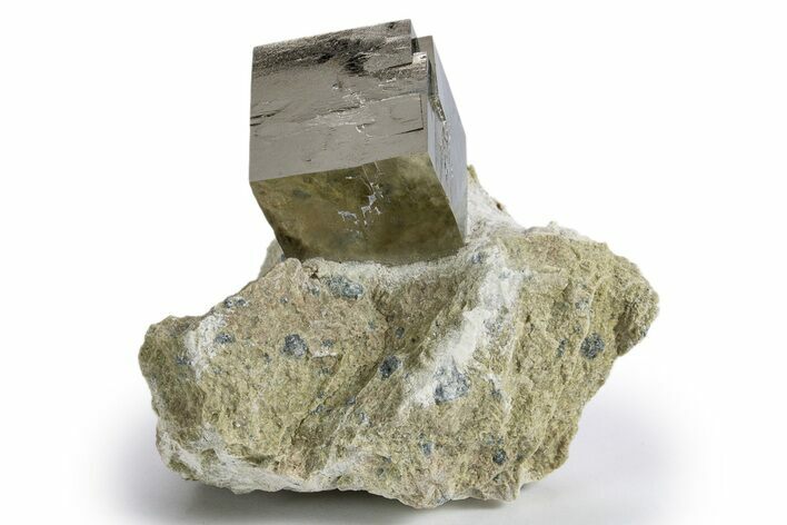 Natural Pyrite Cube In Rock - Navajun, Spain #325016